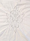 Vintage White Cotton Lace Pillow Sham Farmhouse Shabby Home Large Euro Square B4