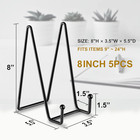 5 Pack 8 Inch Plate Stands For Display  Plate Holder Display Stands