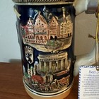 German Beer Stein Painted Scenes With Lid Tagged European Heritage Gifts S483