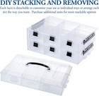 Clear Arts And Crafts Sewing Supplies Storage Organizer Case W  24 Compartments