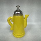 Vintage Avon Koffee Klatch Yellow Tea Pot Flower Field Empty Bath Oil 70 s Style