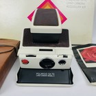 Polaroid Sx 70 Land Camera Model 2 White Brown Body Untested  Accessory Kit Case
