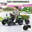 Kids Electric Ride On Toy Tractor  12v Battery-powered 4 Wheels Ride On Car With