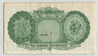 Bahamas 4 Shillings 1953  1954   P-13b Burnside  Orig  Very Crisp Vf  Rust  J3