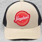 Leinenkugels Beer Baseball Cap Hat Snap Back Mens Tan Black Brewing Patch Nwt B