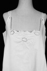 Antique Initialed 1920 s French White Cotton Slip night Gown Size Large Exc Cond