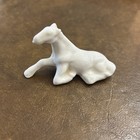 Vintage Miniature White Porcelain Horse Figurine s - Set Of 6