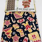 Merry Little Christmas Co  Shower Curtain 72   x72    Gingerbread House Candy Cane