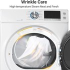 8 Cu ft  Electric Dryer Laundry Dry 34 In With Steam Function  Led Display White
