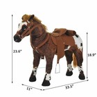 Kids Toy 24  Ride On Horse Plush Standing Pony Cowboy Gift For 3  Boys Grils