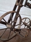 Vintage Antique Style Metal Tricycle Decorative Wood Push Pedal Maroon 10   8 