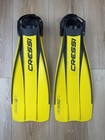 Cressi-sub Frog Scuba Diving Fins Mens Size Xl Yellow Black Adjustable Light Use