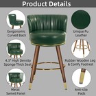 Set Of 2 Modern Bar Stools Leather Adjustable Dining Counter Height Swivel Pub