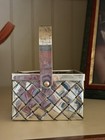 Vintage Silverplate Woven Miniature Picnic Basket
