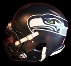 Seattle Seahawks Game Used Worn Leonard Williams   big Cat   Helmet W  Team Coa