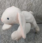Ty Pillow Pals Clover White Bunny Plush Pink Baby Rabbit 14  Stuffed Lovey 1997