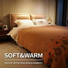 Merino Wool Blanket - 87x63 Warm Thick Washable Large Bed Couch Camping Outdoor