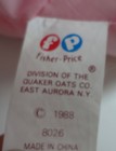 Fisher Price Puffalump Pink Bunny Rabbit Nylon Plush Holding Easter Egg 1988