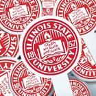 Illinois State University Cupcake Toppers  Plastic Isu Cupcake Picks Circle Logo
