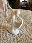 Antique Art Deco White Porcelain Dancing Lady Statuette