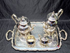 Vintage Oneida Silver Plate Du Mariere 6-piece Coffee And Tea Service Set