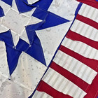Handmade Stars Of Victory Cotton Patchwork Quilt Top topper Twin Size 71x86 