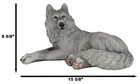 Resting Wise Gray Lone Wolf Figurine Timberwolves Pack Decorative Decor Statue