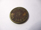 Vintage 1439 Embossed Advertising Good For  05 In Trade Brass Token