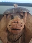 Hand Carved Tiki Coconut Monkey Piggy Bank Hawaiian Folkart Decor