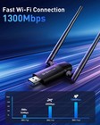 Wireless Usb Wifi Adapter For Pc  1300mbps Dual 5dbi Antennas 5g 2 4g Wifi Ad   