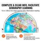 13  Illuminated World Globe Earth Ocean Rotating World Map Home Decor