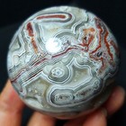 Rare 226 7g Natural Polishing Colorful Stripes Agate Ball Geode Healing Ac1164