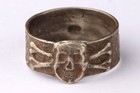 Skull Bones Ring 835 Silver Antique Amulet Protecting Against Death Memento Mori