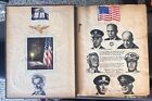 Rare Large Vintage 1930   s-1940s Scrapbook With Awesome Cutouts  Great Condition 