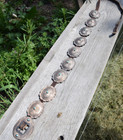 Antique Navajo Sterling 10 Piece Ladies Conch Belt