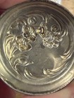 Vintage Sterling Silver  Lid Cut Glass  Vanity Jar