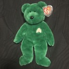 Ty Beanie Buddies Erin Green Bear Plush Toy    Retired   Rare 