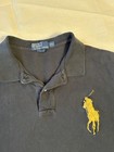 Polo Ralph Lauren Big Pony Black Short Sleeve Rugby Shirt Xxl Men   s Ucf B10