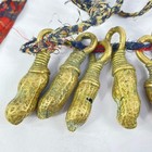 7 Yoruba Brass Peanut Pendants Nigeria