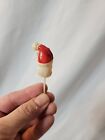 Vintage Lot  12  Cake Cupcake Floral Plastic Picks Christmas Santa Snowman 