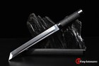 18  Short Sharp Sword Black Japanese Samurai Tanto Self-defence Knife 9260 Steel