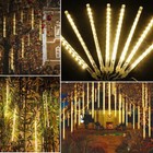 192 Led 8 Tubes Lights Meteor Shower Rain Tree String Light Garden Party Outdoor