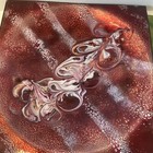 Vintage Copper Enamel Plates Mid Century Modern Lot Of 5