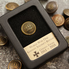 1 Original Ww1 Soldier s Button - German Empire - With Display Case