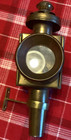 Antique Brass Carriage Lantern W hanging Bracket 9  Unmarked