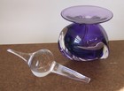 Vintage Hand Blown Studio Art Glass Perfume Bottle Artist Signed