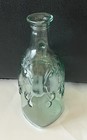 Vintage Green Glass Art Design Canadian Maple Syrup Bottle Pour Spout