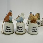 Vintage 12 Days Of Christmas Porcelain Bell thimble Ornaments Enesco   missing 1