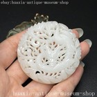 2 china Han Dynasty Hetian Jade Carved Fengshui Dragon Loong Jade Bi Yubi