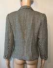 Vintage Jones New York Wool Houndstooth Notched Lapel Double Breasted Blazer Usa